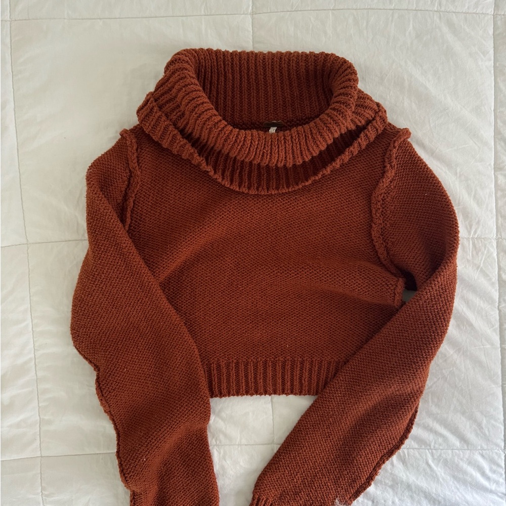 Free People Warm Cinnamon Turtleneck Sweater